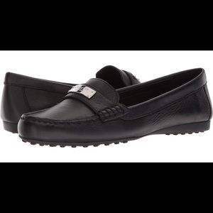 Coach Fredrica Black Leather Loafer Flat Size 8/38